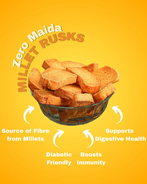 Multi millet Rusk -200gm(without Maida and Preservatives)